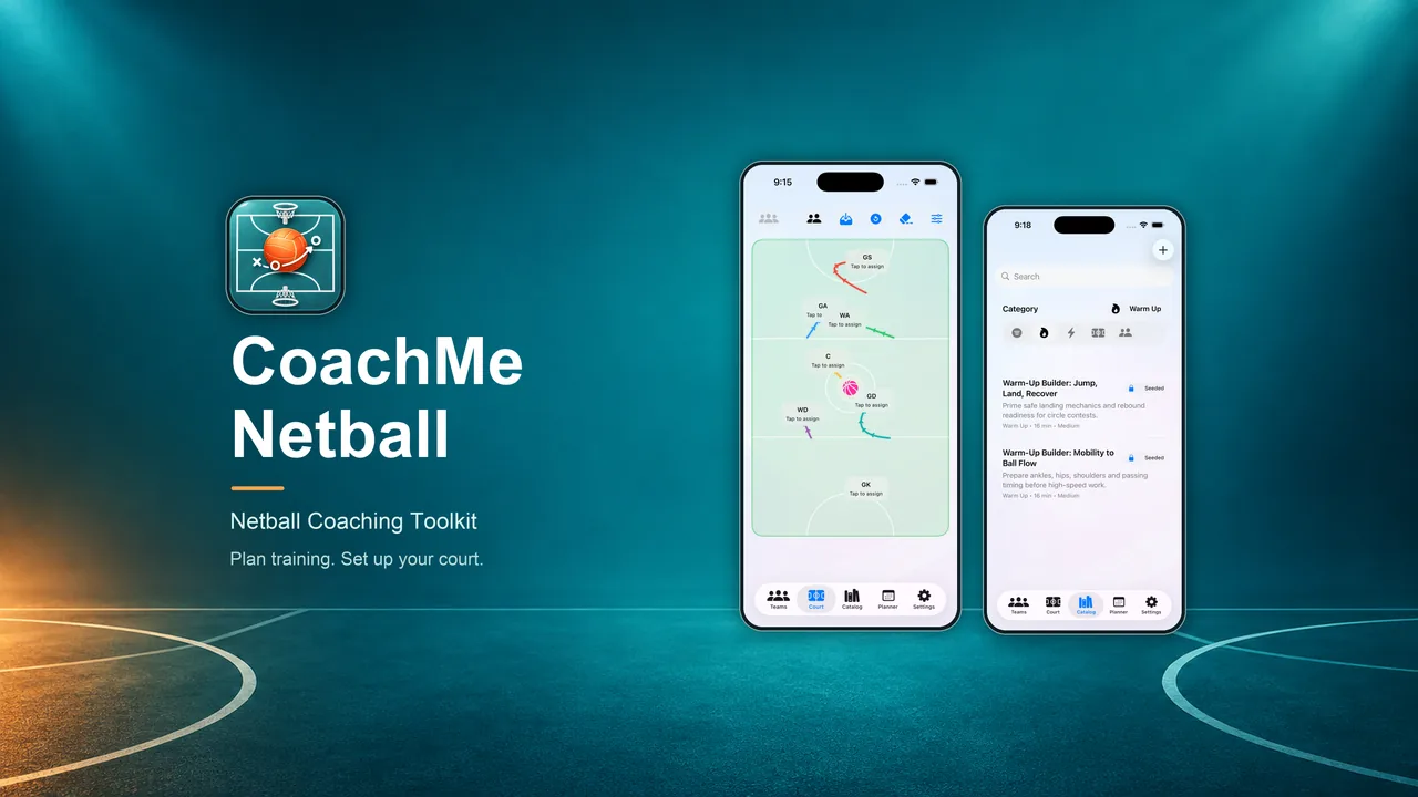 Coach Me Netball app showcase