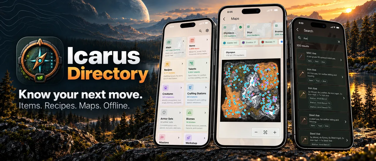 Icarus Directory app showcase